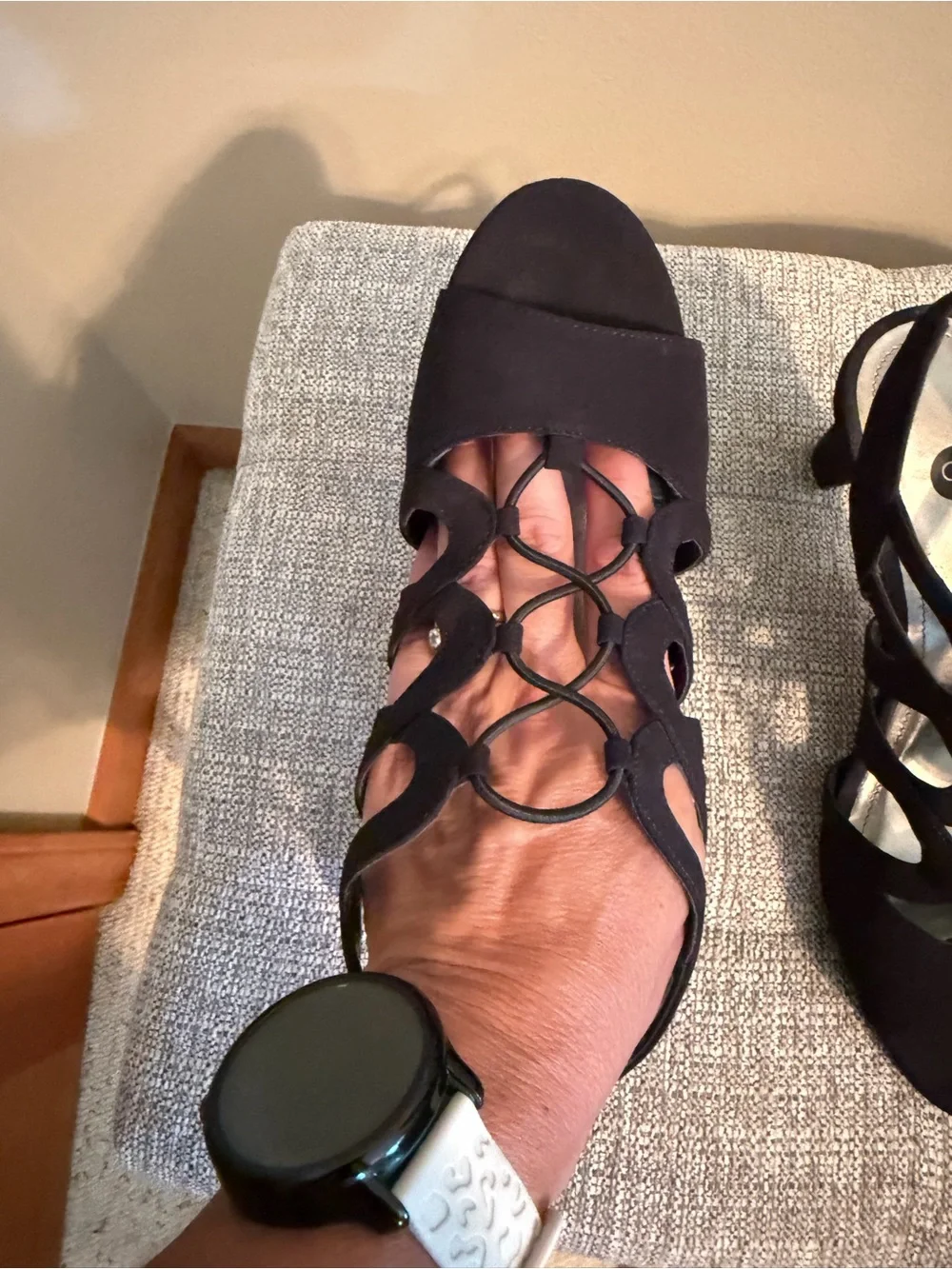 Black strappy sandals/heels- women’s size 8